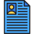 icon png illustration blue page with yellow human silhouette